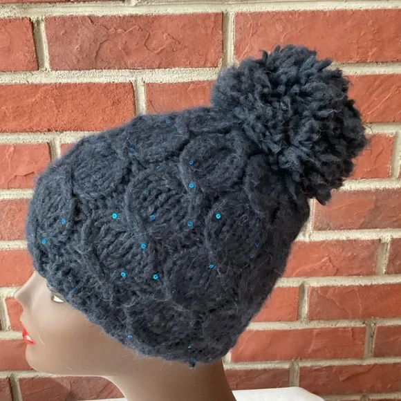 •Grevi Firenze Alpaca Beanie Pompom Cable Hat O/S Made in Italy - Picture 2 of 11